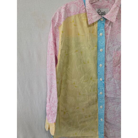 Lily Pulitzer Colorful All Over Print Long Sleeve Collared Button Up Size S 4-6 - Picture 3 of 8